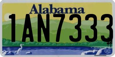 AL license plate 1AN7333