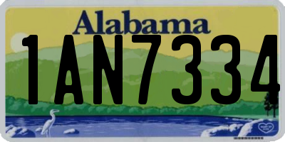 AL license plate 1AN7334