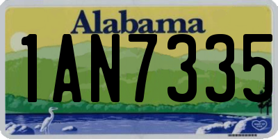 AL license plate 1AN7335