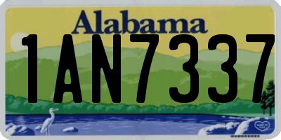 AL license plate 1AN7337