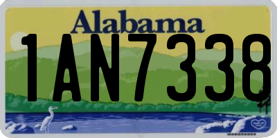 AL license plate 1AN7338