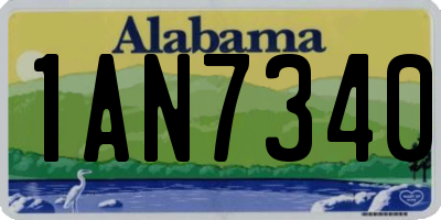 AL license plate 1AN7340