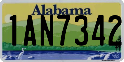 AL license plate 1AN7342