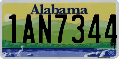 AL license plate 1AN7344