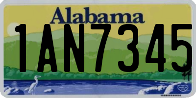 AL license plate 1AN7345