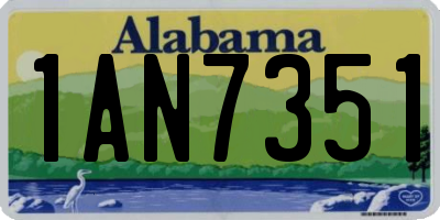 AL license plate 1AN7351