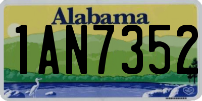 AL license plate 1AN7352