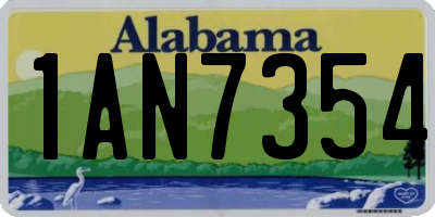 AL license plate 1AN7354