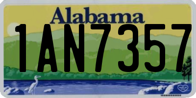 AL license plate 1AN7357