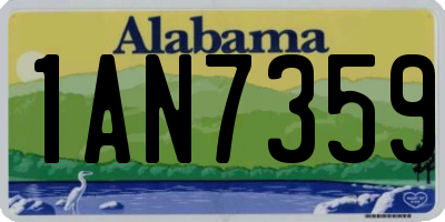 AL license plate 1AN7359