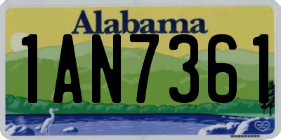 AL license plate 1AN7361