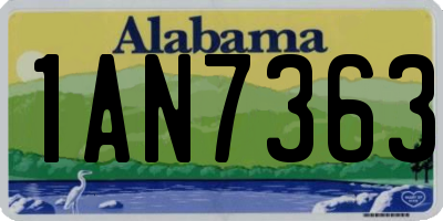 AL license plate 1AN7363