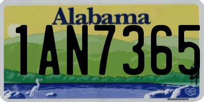AL license plate 1AN7365