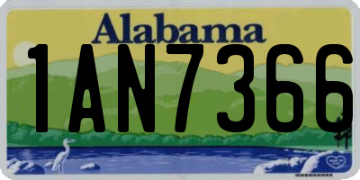 AL license plate 1AN7366