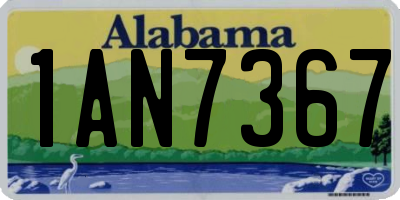 AL license plate 1AN7367