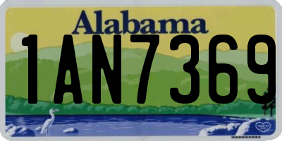 AL license plate 1AN7369