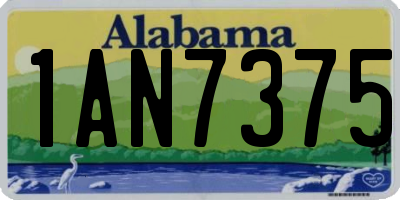 AL license plate 1AN7375