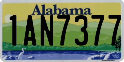 AL license plate 1AN7377