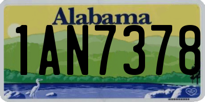 AL license plate 1AN7378