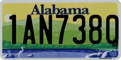 AL license plate 1AN7380