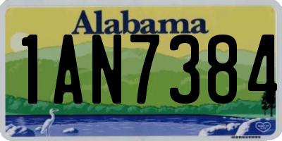 AL license plate 1AN7384