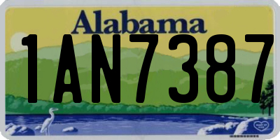 AL license plate 1AN7387