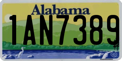 AL license plate 1AN7389