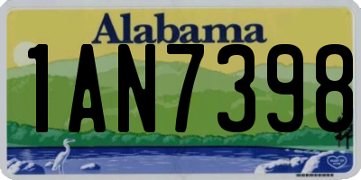 AL license plate 1AN7398