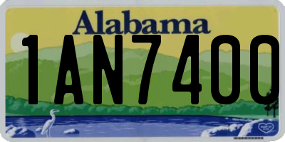 AL license plate 1AN7400