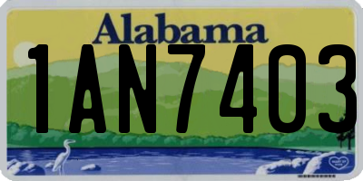 AL license plate 1AN7403