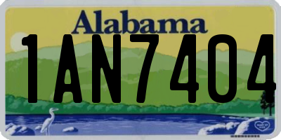 AL license plate 1AN7404