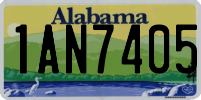 AL license plate 1AN7405