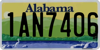 AL license plate 1AN7406