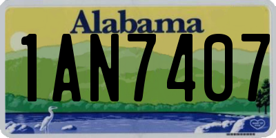 AL license plate 1AN7407