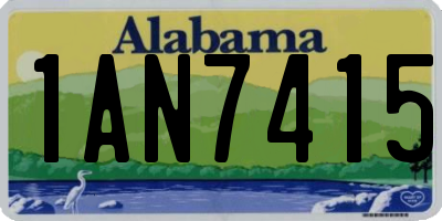 AL license plate 1AN7415