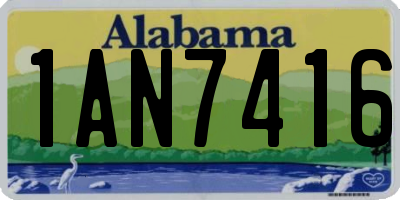AL license plate 1AN7416
