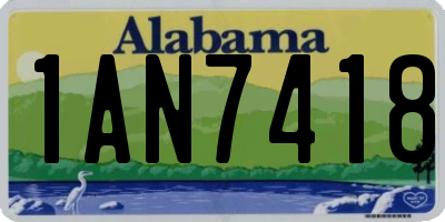 AL license plate 1AN7418