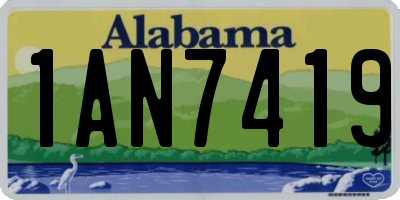 AL license plate 1AN7419