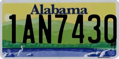 AL license plate 1AN7430