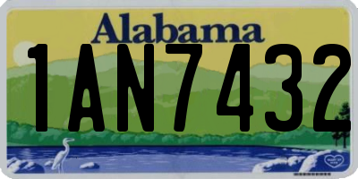 AL license plate 1AN7432