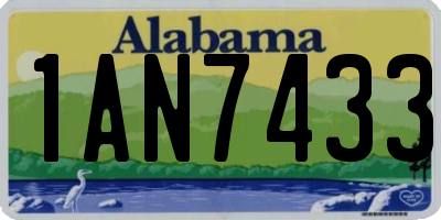 AL license plate 1AN7433