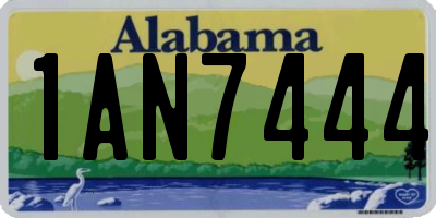 AL license plate 1AN7444