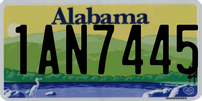 AL license plate 1AN7445
