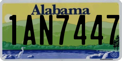 AL license plate 1AN7447