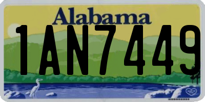 AL license plate 1AN7449