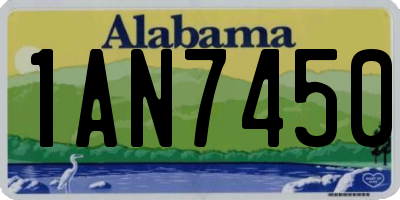 AL license plate 1AN7450