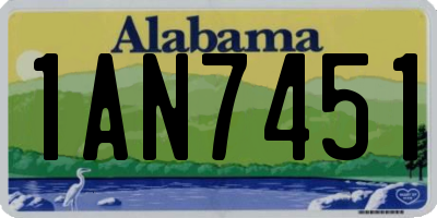 AL license plate 1AN7451