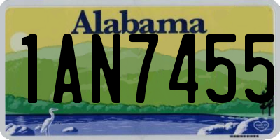 AL license plate 1AN7455