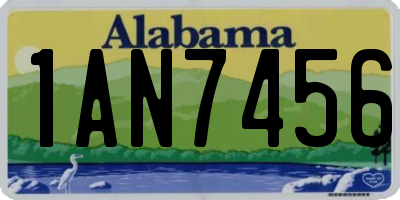 AL license plate 1AN7456
