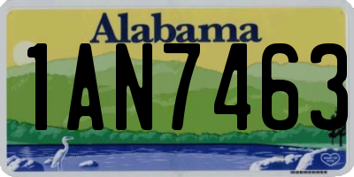 AL license plate 1AN7463